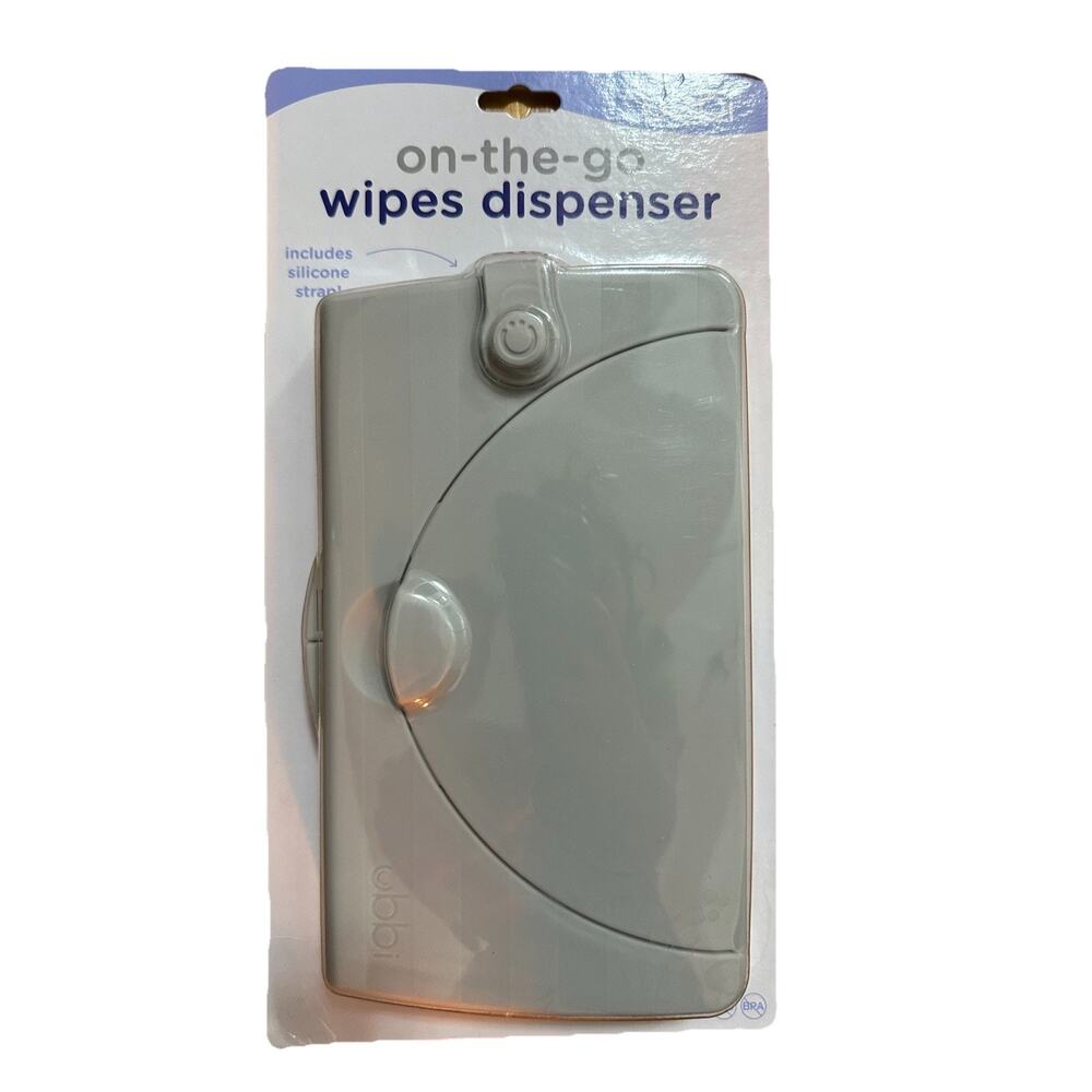 UBBI *NEW* On-The-Go Grey Wipes Dispenser Includes A Silicone Strap